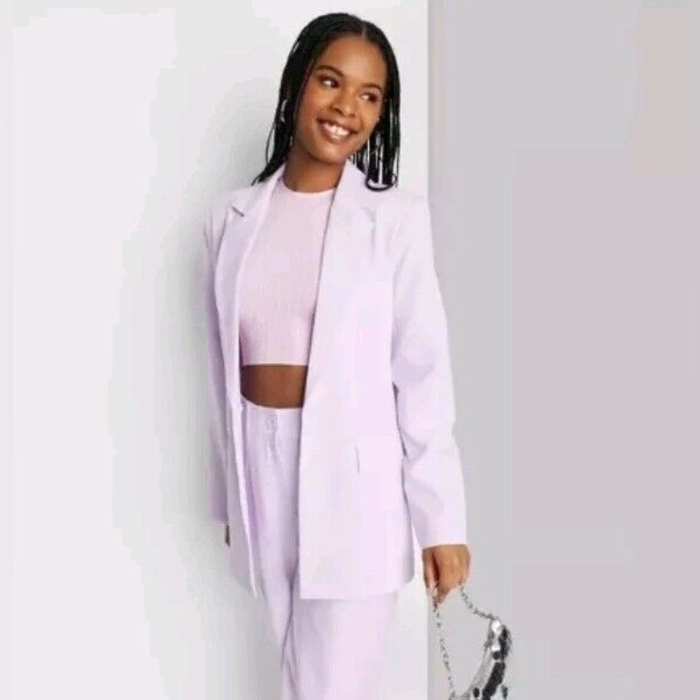 Women's Oversized Party Blazer - Wild Fable™ Lavender S
